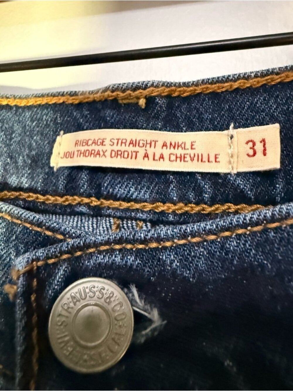 LEVI’S RIBCAGE STRAIGHT ANKLE WOMEN'S JEANS SIZE 31 - Picture 8 of 12